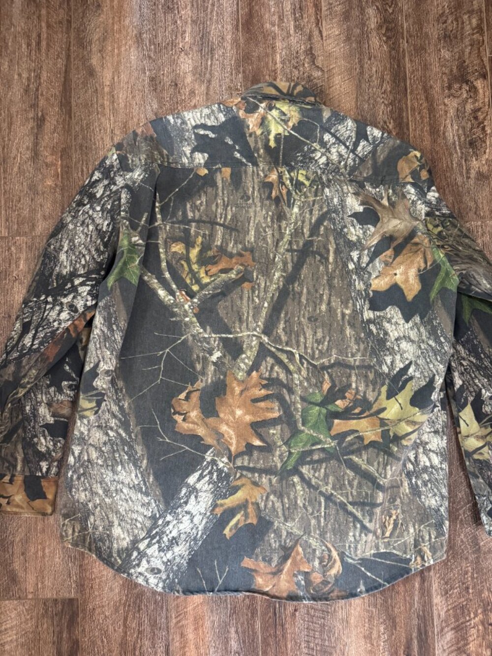Cabela's Camo Long Sleeve Button Down Hunting Shirt Chest Pockets Size L Tall - Picture 5 of 5